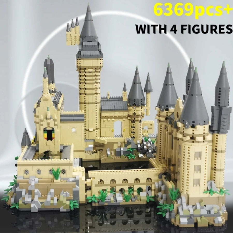 2025 MOC Magic Hogwarts Castle Micro Building Blocks Creative Architecture Scenery Model Kit Kids Christmas Birthday Gifts