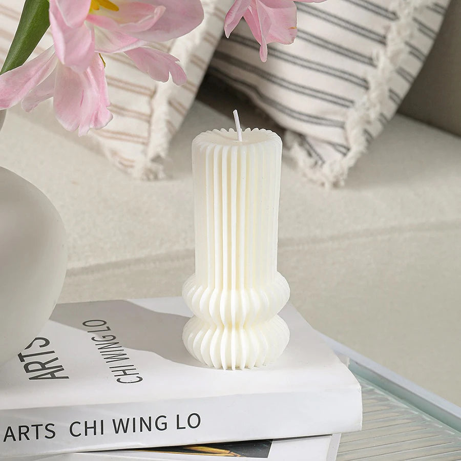 1pcs Nordic style cylindrical candle smokeless candle for wedding, party, birthday decoration, Nordic home decoration, bedroom
