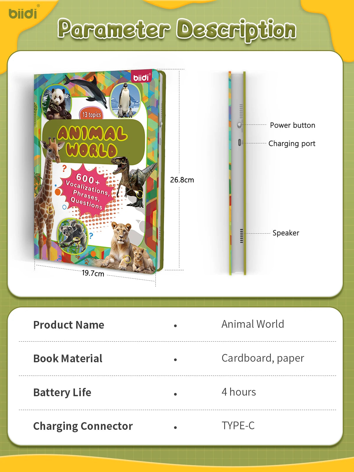 English Animal Sound Talking Book Autism Sensory Therapy Toys for Children Kids Travel Early Education Interactive Learning Aids
