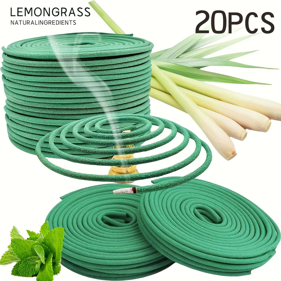 Lemongrass Lavender Essential Oil Coils Aromatherapy For Meditation Yoga Outdoor Poolside Patio Porch Deck Camping Long Burning
