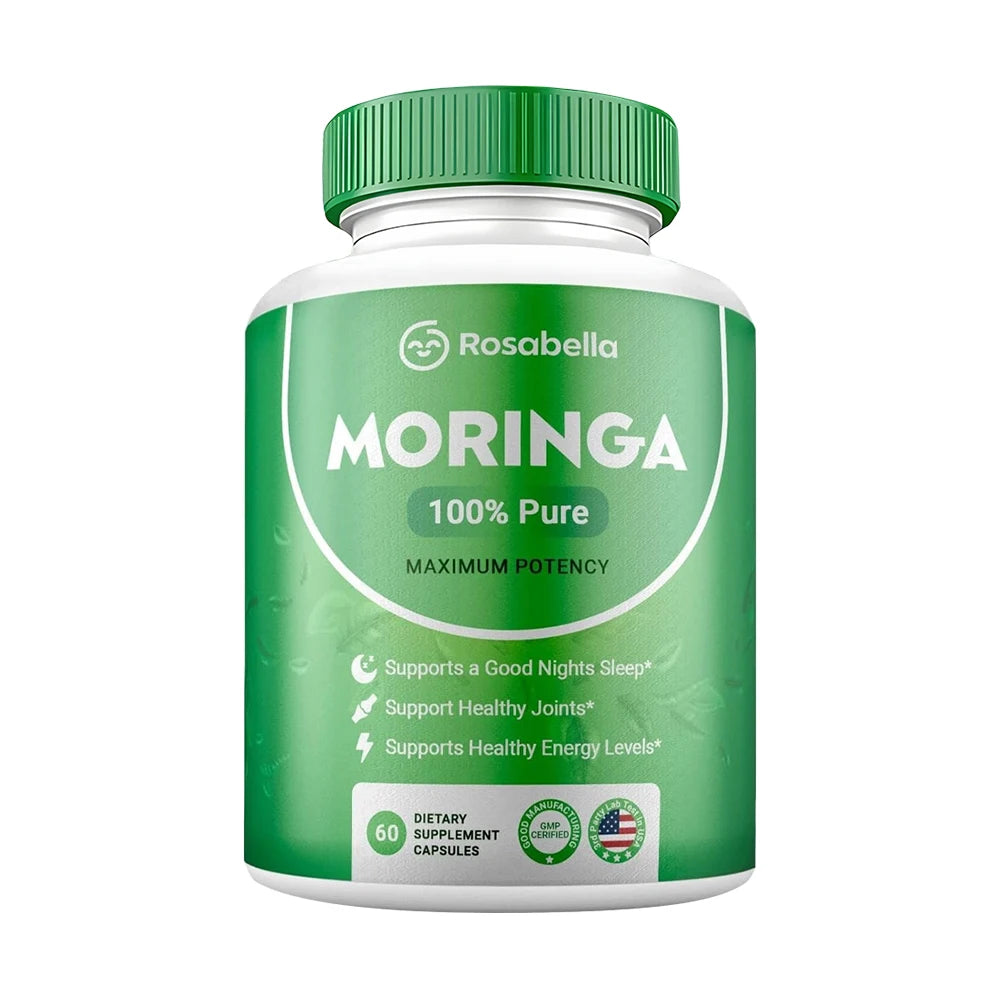 Moringa Powder Capsules - 800mg of Pure Nutrient-Rich Moringa Powder