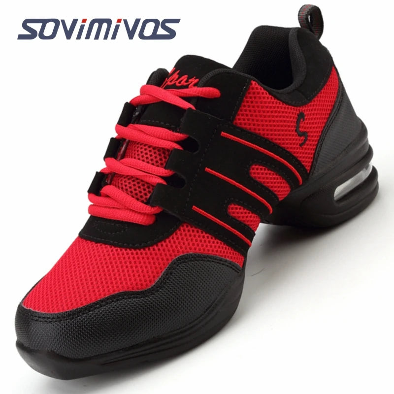 Women's Dance Shoes Soft Outsole Woman Breath Jazz Hip Hop Shoes Sports Sneakers Ladies Girl's Modern Jazz Dancing Shoes for Men