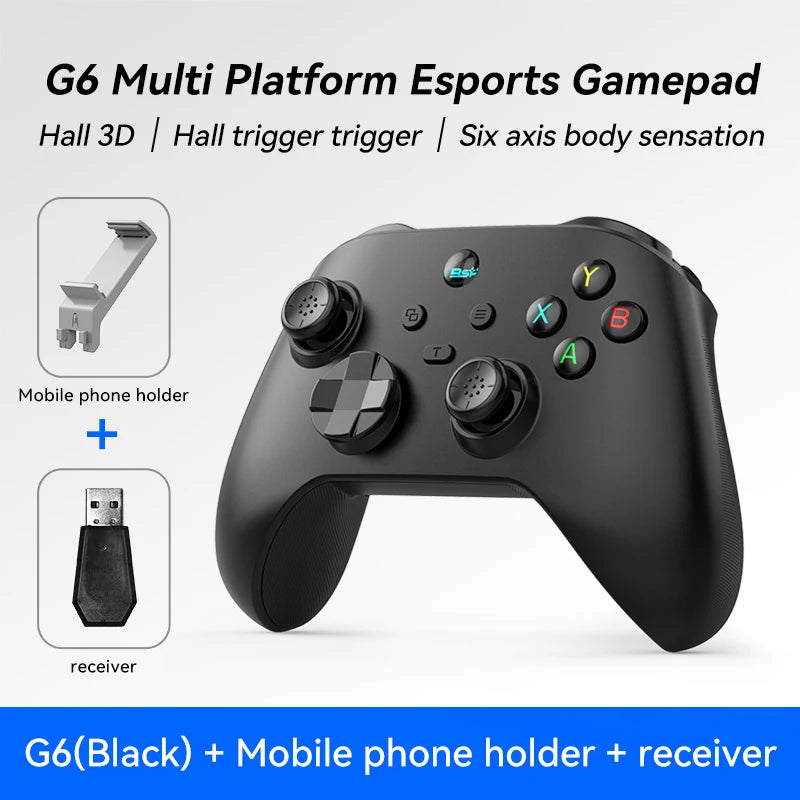 G6 wireless mobile game controller with Hall trigger and Hall joystick supporting switch/pc/android/IOS
