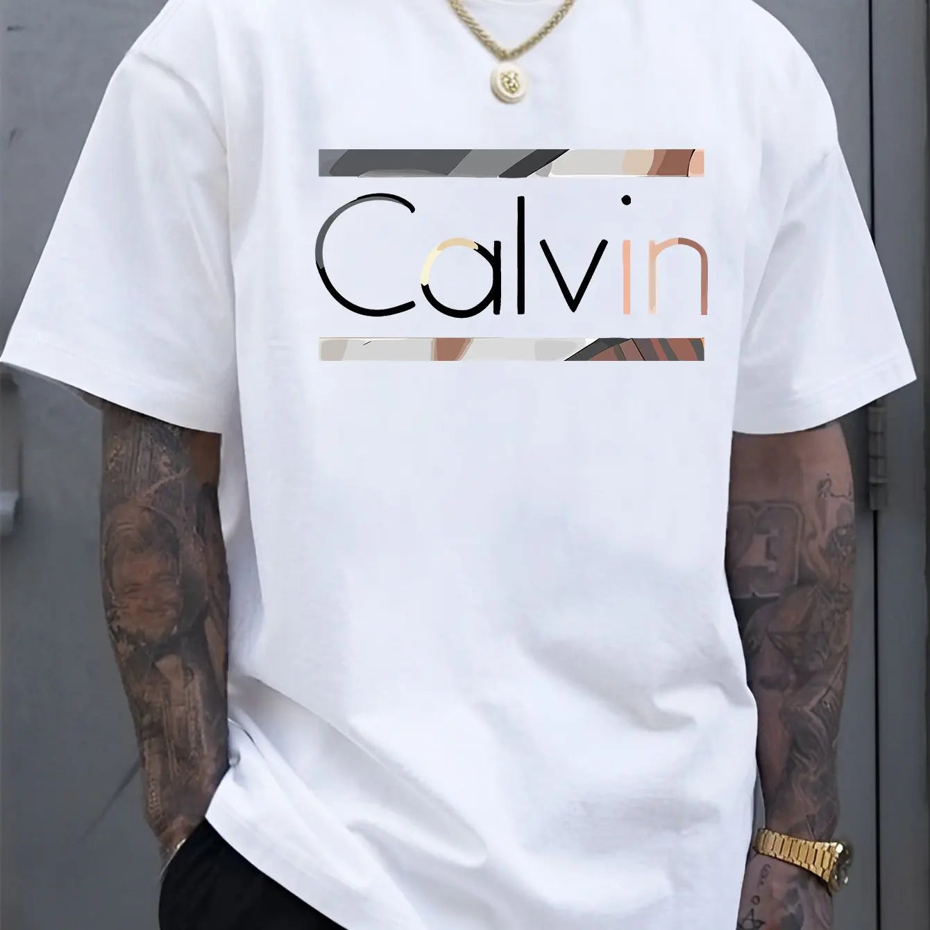 2026 Fashion 100% pure cotton unisex printed T-shirt with letter print round neck short sleeved shirt