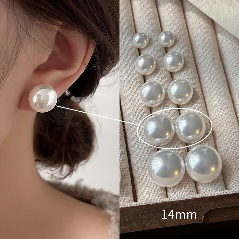 New 925 Sterling Silver Pearl Earrings Personality Charm Exquisite Charm Woman Earrings Birthday Gift Exquisite Jewelry