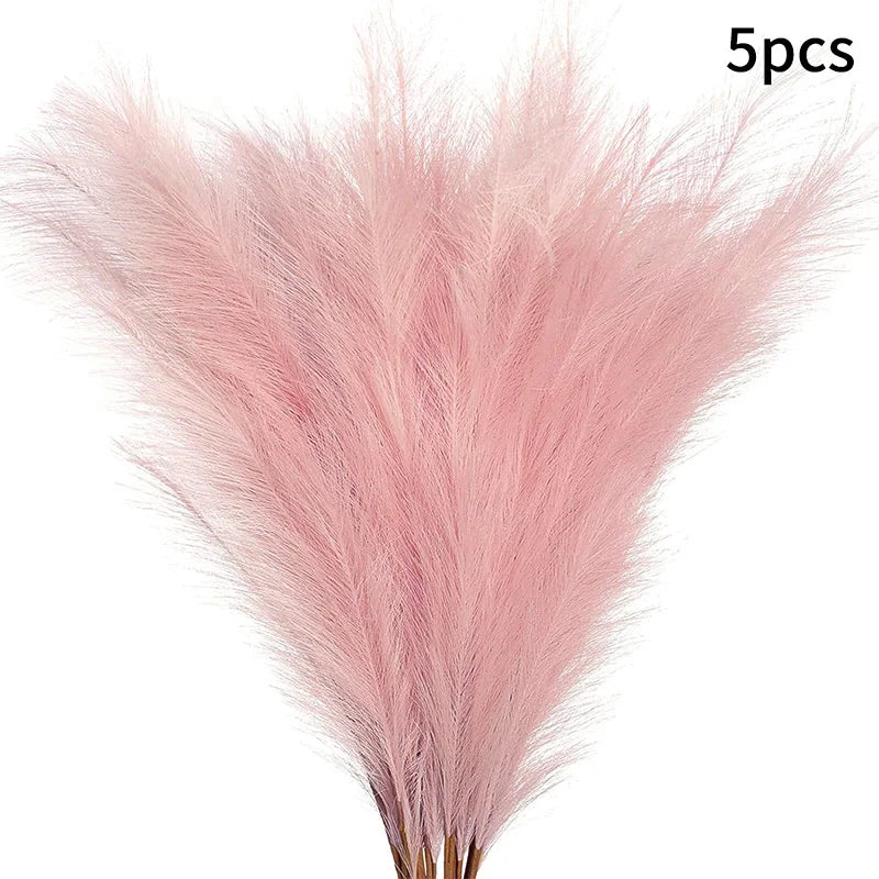 5/10pcs Artificial Pampas Boho Flowers Artificial Reed Ins Wind Bouquet Imitation Flowers Fake Plant Wedding Decoration Flowers