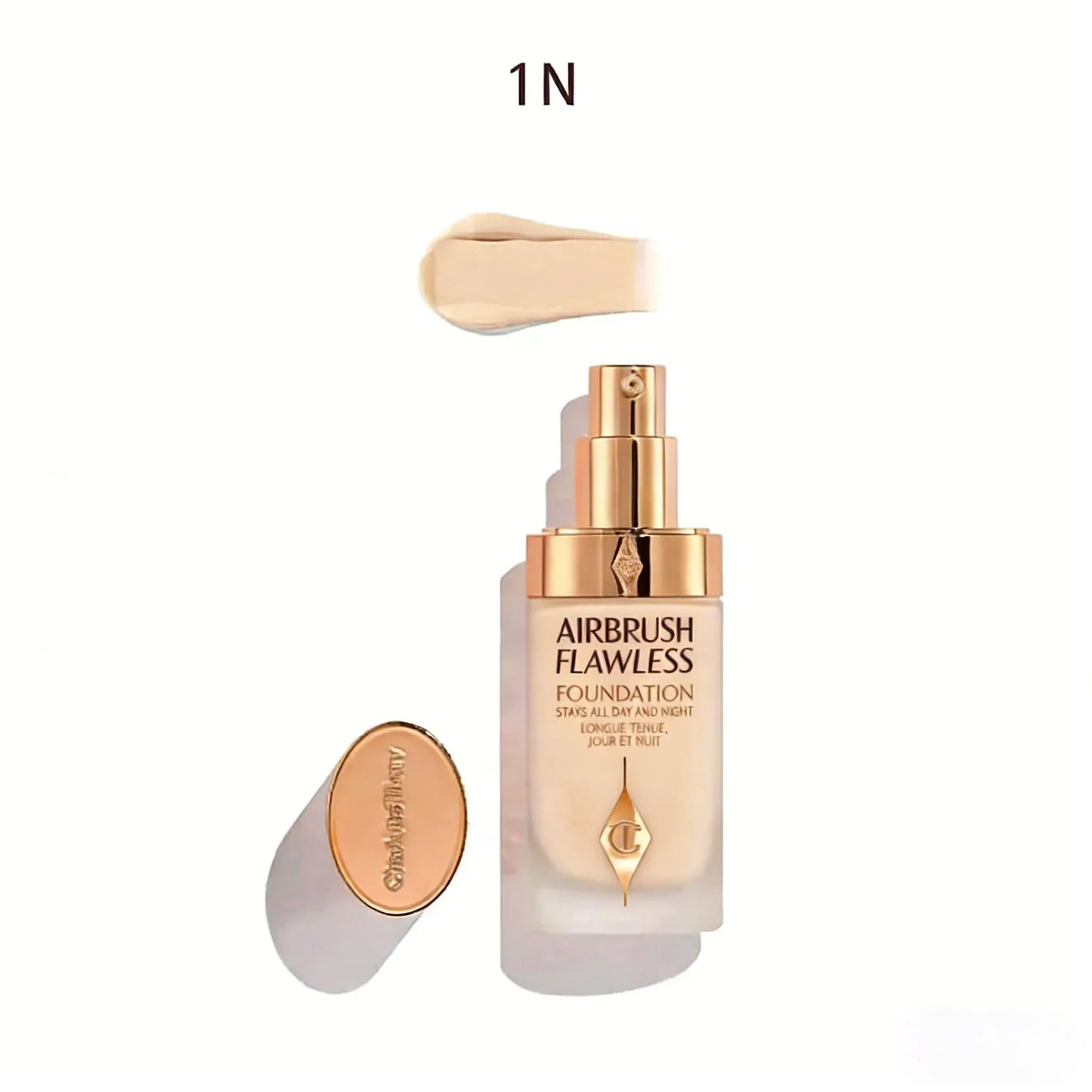 Charlotte Tilbury Soft Light Oil Control Liquid Foundation Small Gold Plate Powder Micro Light Powder Air Cushion Natural Makeup