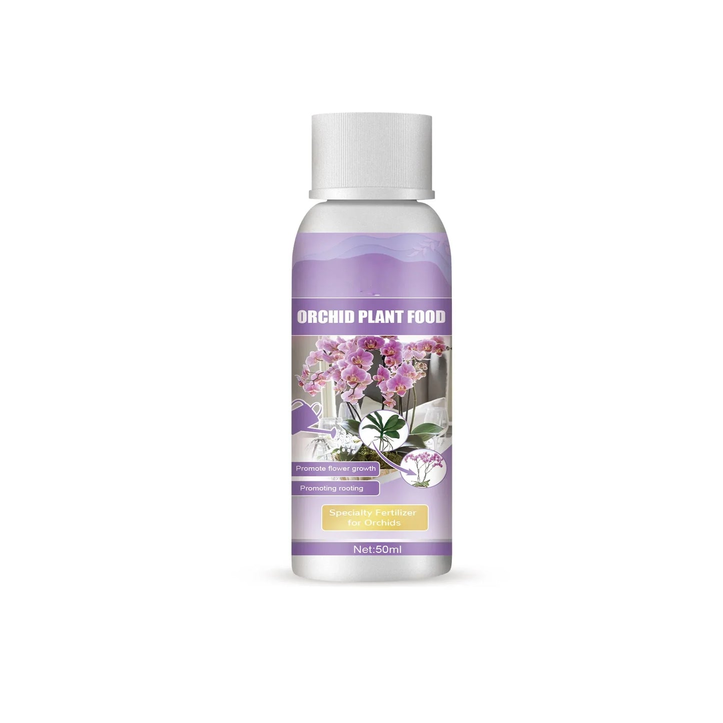 50ml Orchid Special Liquid Flower Fertilizer Hydroponic Garden Plant Nutrition Growth Supplement Compound Nutrients for Flowers