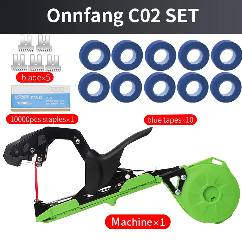 Onnfang Garden Hand Tying Machine Plant Lightweight Garden Tools Plant Tape tool for Vegetables Grapes Tomatoes Cucumbers Garden