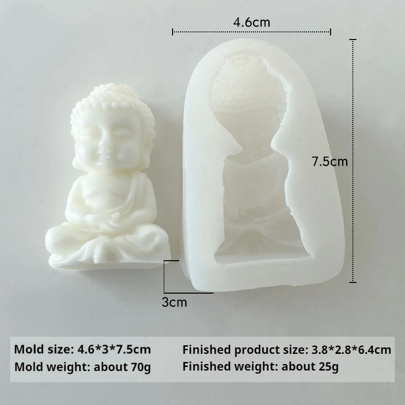 Creative Lotus Flower Buddha 3D Silicone Candle Soap Mold Home Decoration DIY Aromatherapy Gifts moldes de silicona silicone