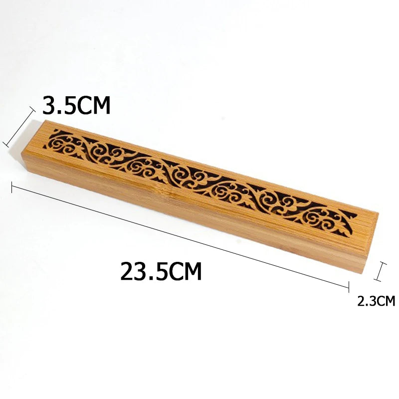 1PCS Natural Bamboo Board incense support rods stick stand box sahumerios holder Japanese Style Bamboo Incense Ash Catcher xx004