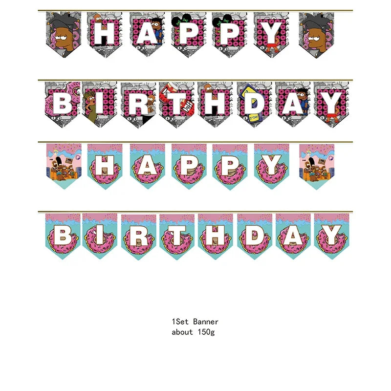 THE SIMPSONS GAME Baby Shower Kids Toy Aluminum Foil Digital Balloon Set Birthday Party Decor and Napkins Disposable Tableware