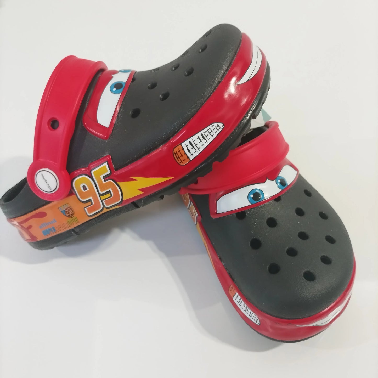 95 Automotive Theme Children Glowing Slippers Outdoor House Slippers Non-Slip Wear-Resistant Baotou Beach Sandals Practical Gift