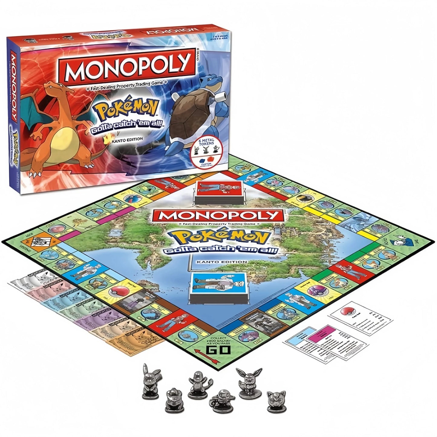 Pokémon Kanto Edition Monopoly Board Game Monopoly Pokémon Edition Childhood Feelings Party Game