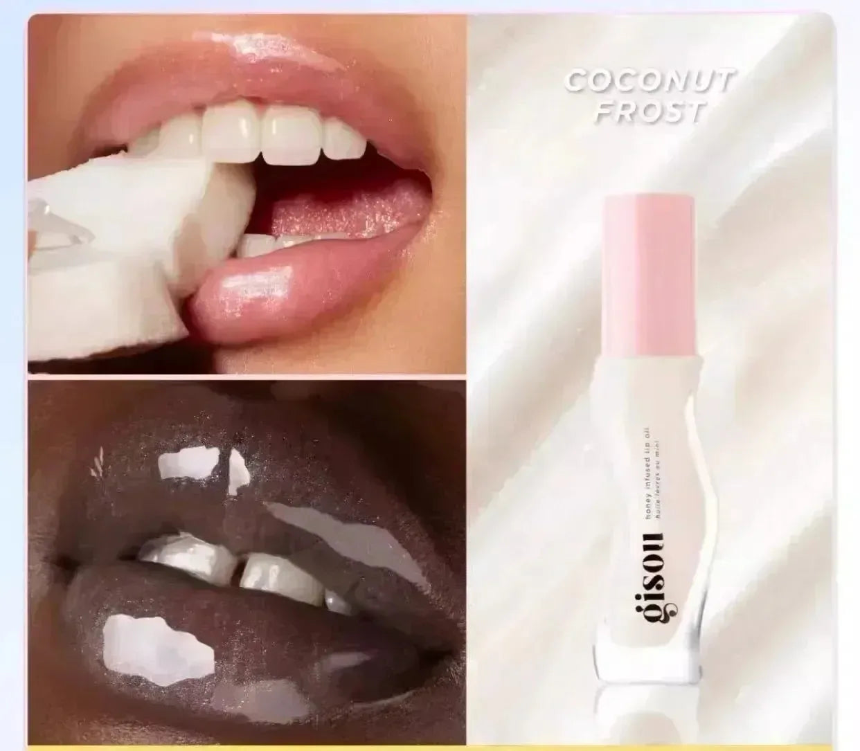 Gisou Moisturizing Lip Balm Original Lip Oil Care Lip Benetitnt for Lips Plumping Exfoliating New Color RASPBERRY SWIR Gloss