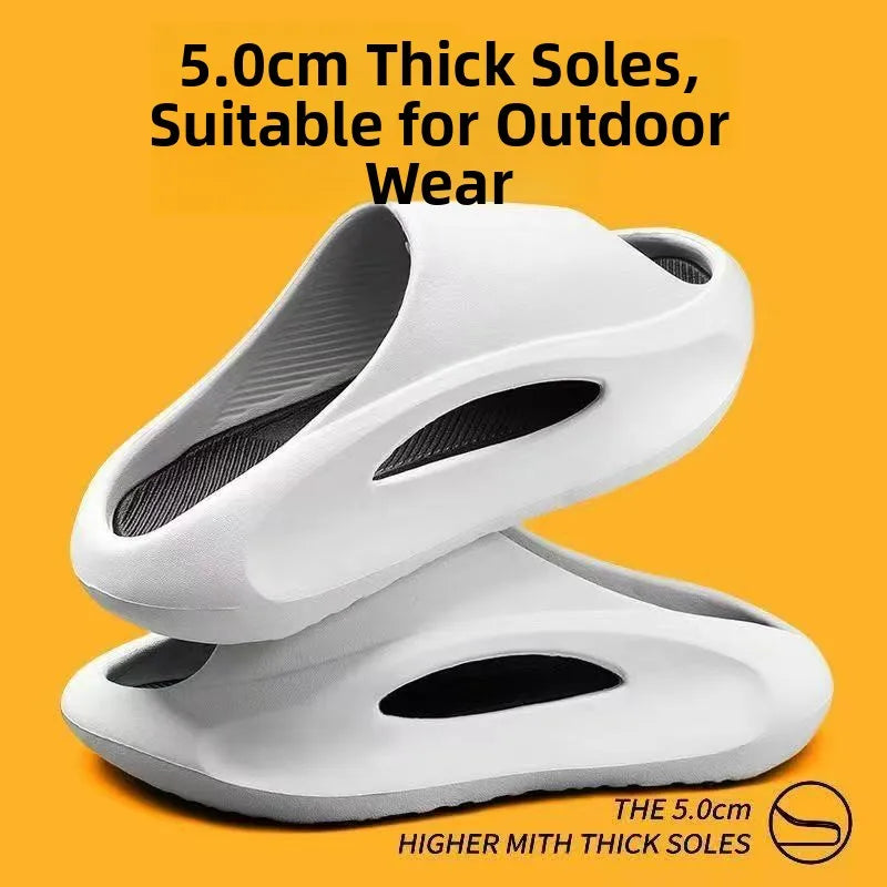 Men's Outdoor Sports Slippers Summer 2026 New Indoor Home Outdoor Wear Thick Bottom Anti-slip EVA Beach Shoes Casual Flat Heel