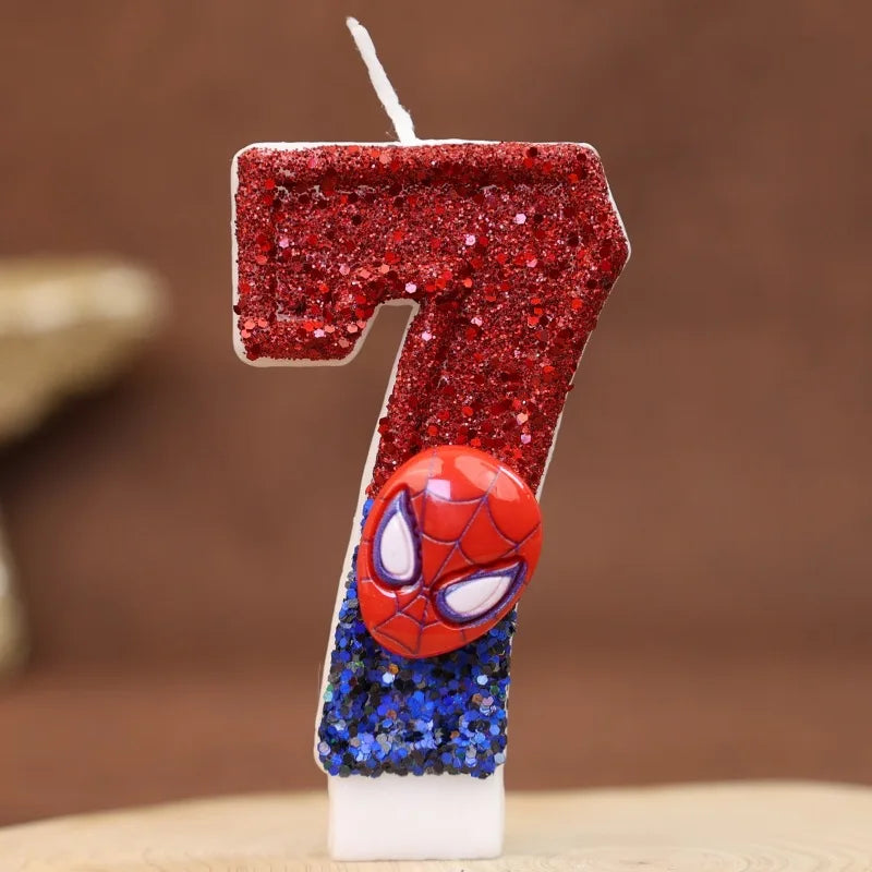 Spiderman digital birthday candle cake party decoration birthday candle DIY