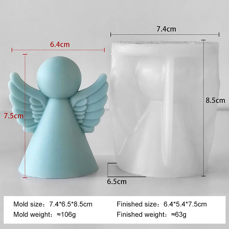 DIY Angel Aroma Candle Mold Handmade Soap Candle Silicone Mold Home Decoration Plaster Crafts Making