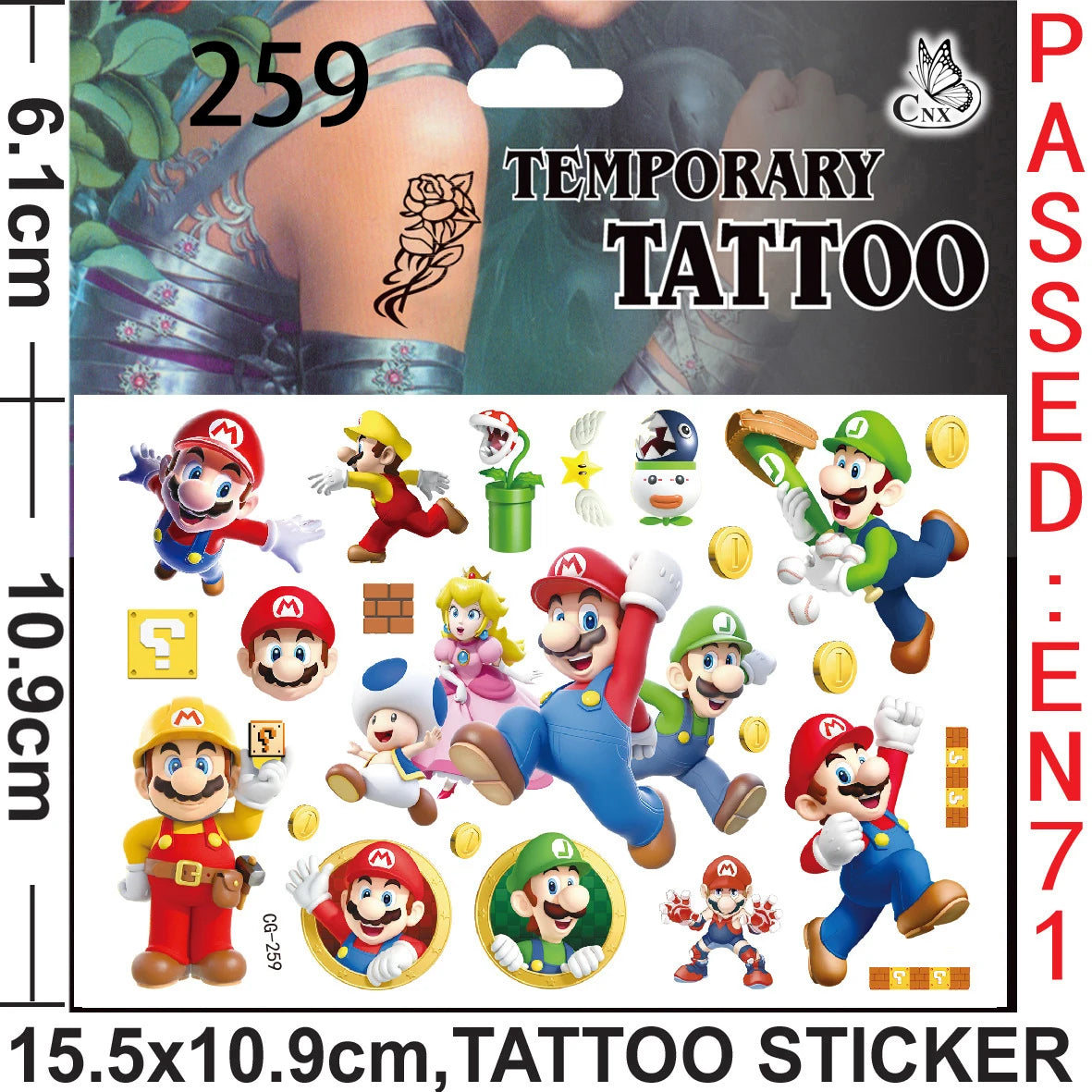 Super Marios Bro Kids Birthday Party Favor Supplies Reusable Masks Slap Bracelets Paper Bags Keychains Gift Bag Ring Decorations