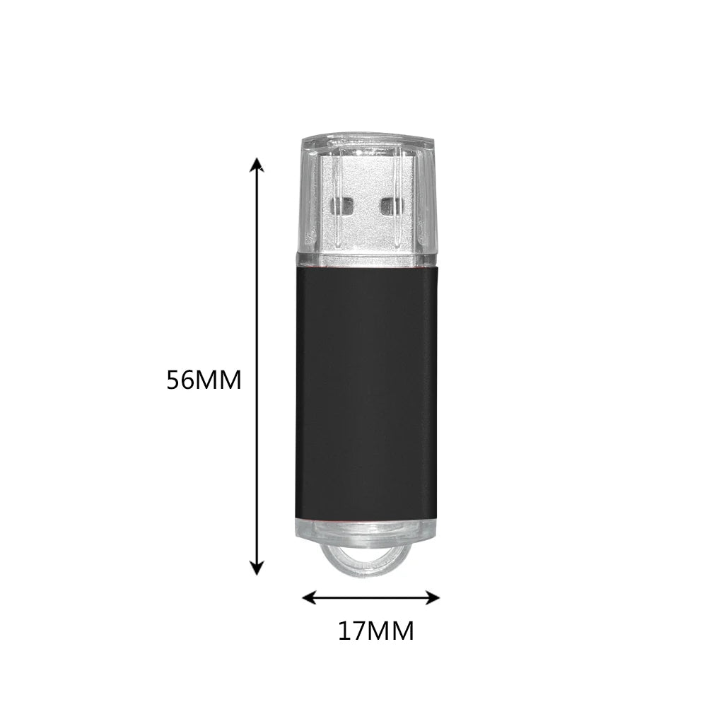 100 Pack USB Flash Drive Free Logo 128GB 64GB 32GB 16GB 8GB 4GB Waterproof Pen Drive Memory Stick 2.0 Disk Colorful Pendrive