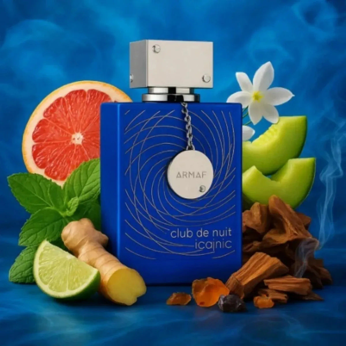 Club De Nuit Blue Iconic for Men 105ml Eau De Parfum Fresh Woody Spicy Long Lasting Scent Patchouli Premium Perfume Modern Man