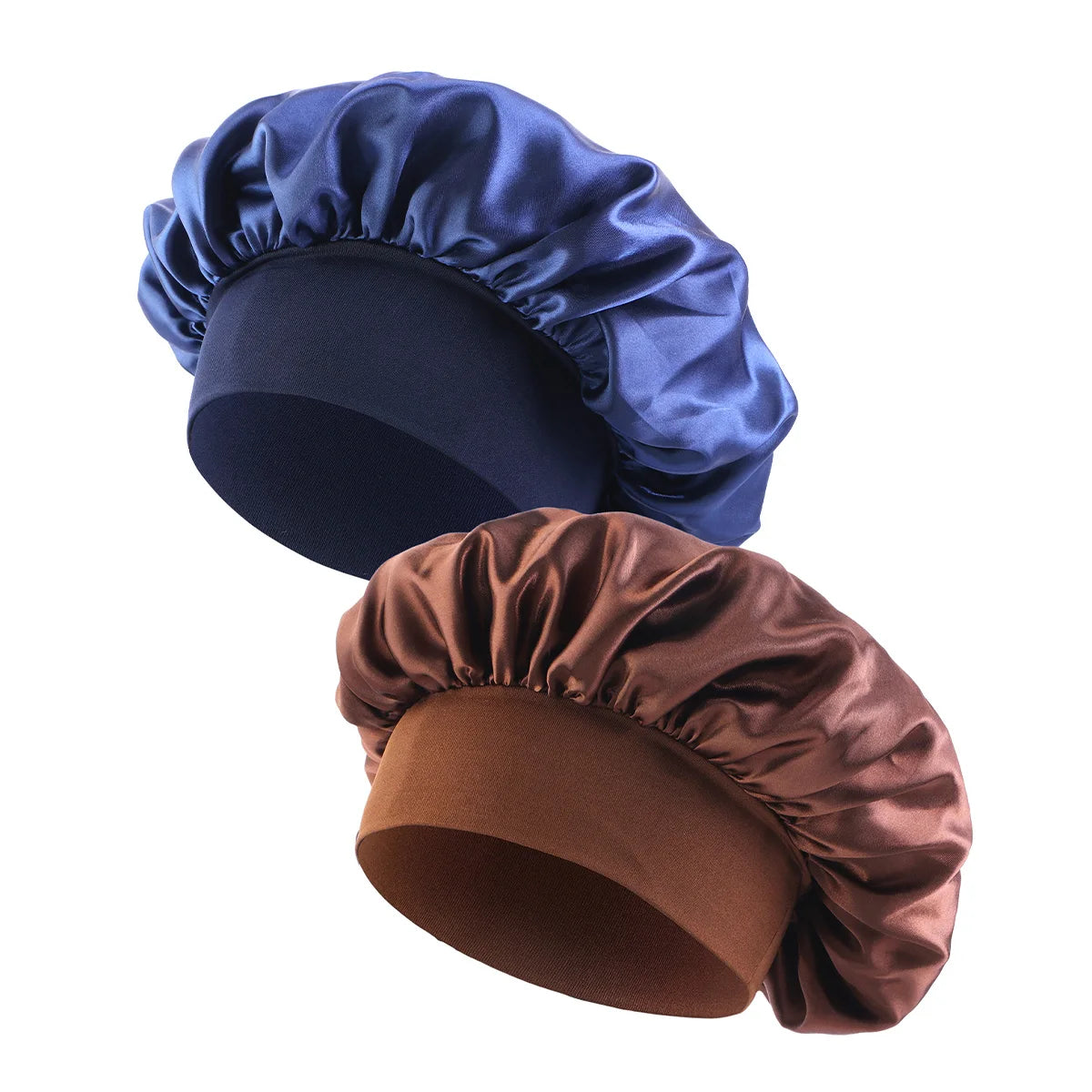 New Women's Satin Solid Wide-brimmed Sleeping Hat