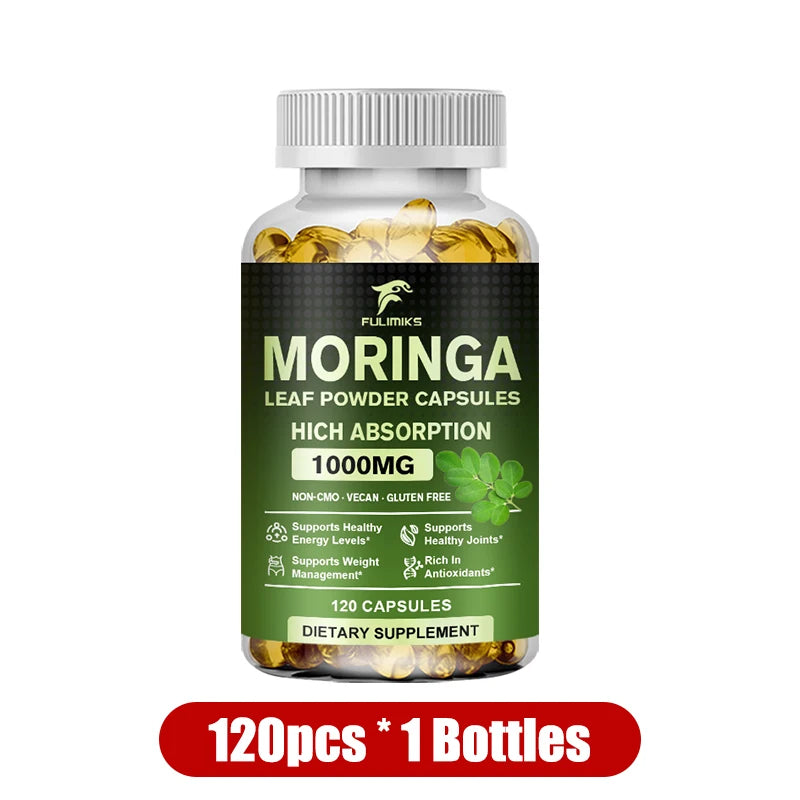 Buy 2 Get 2 Free! Pure Moringa Leaf Powder Supplement Energy, Metabolism and Immune Support,Weight Management, Non-GMO