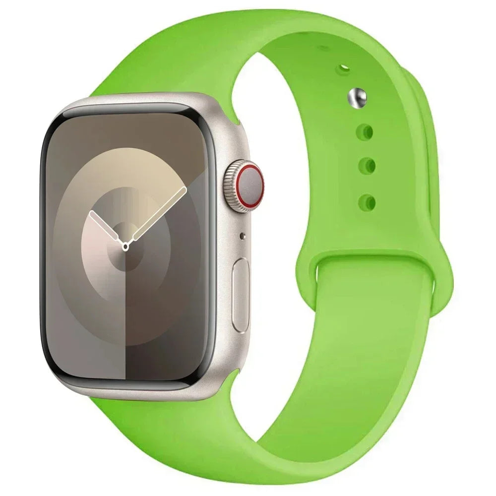 Silicone Band For Apple Watch strap 44mm 45mm 40mm 41mm 42-46mm sport bracelet iwatch series 8 7 6 5 4 9 10 11 SE-Ultra 2/3 49mm