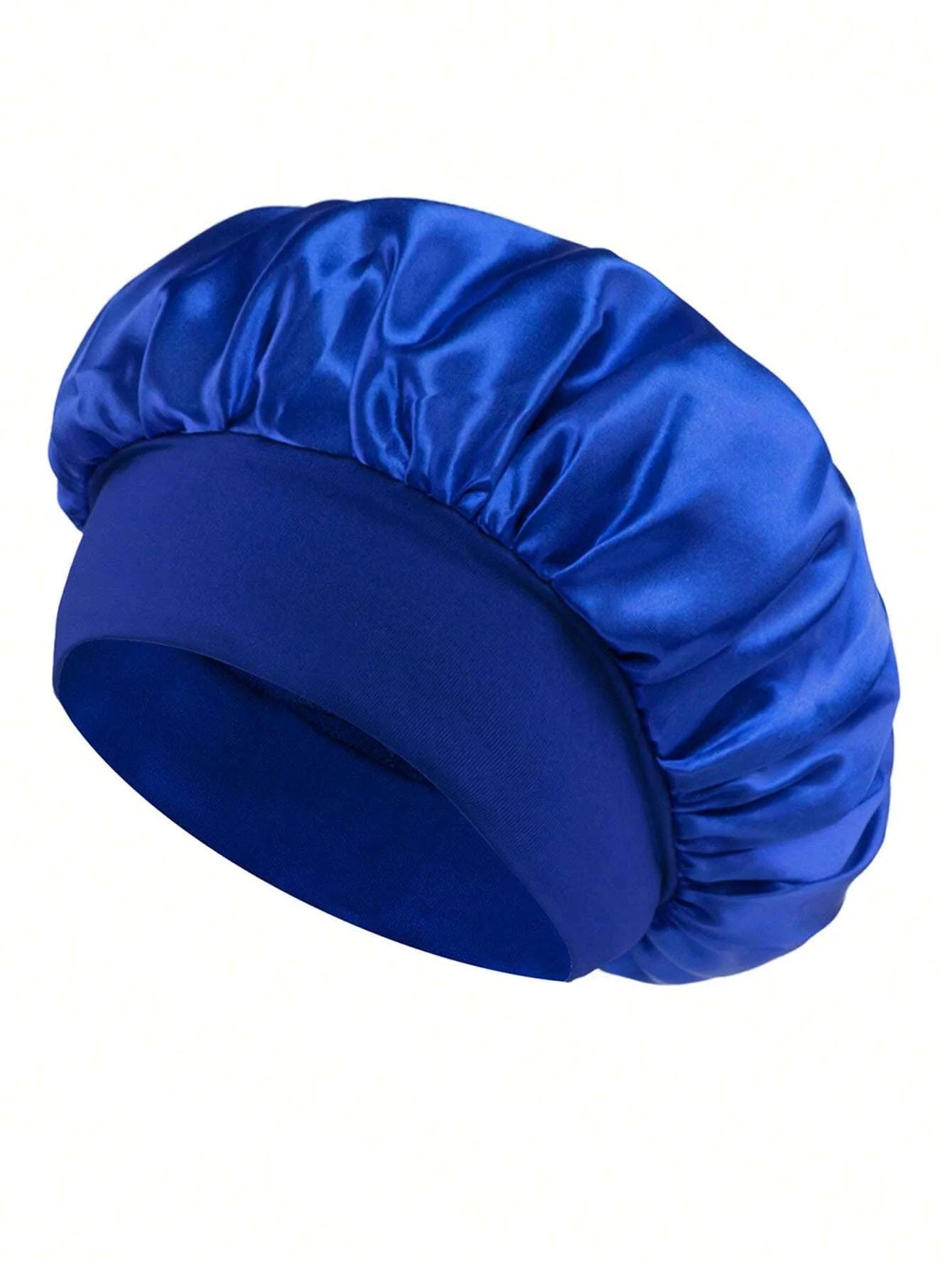 New Women's Satin Solid Wide-brimmed Sleeping Hat