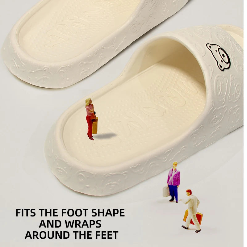 Summer Home Use EVA Slippers for Women Cute Cartoon Design Indoor Comfortable Slip-On Shoes