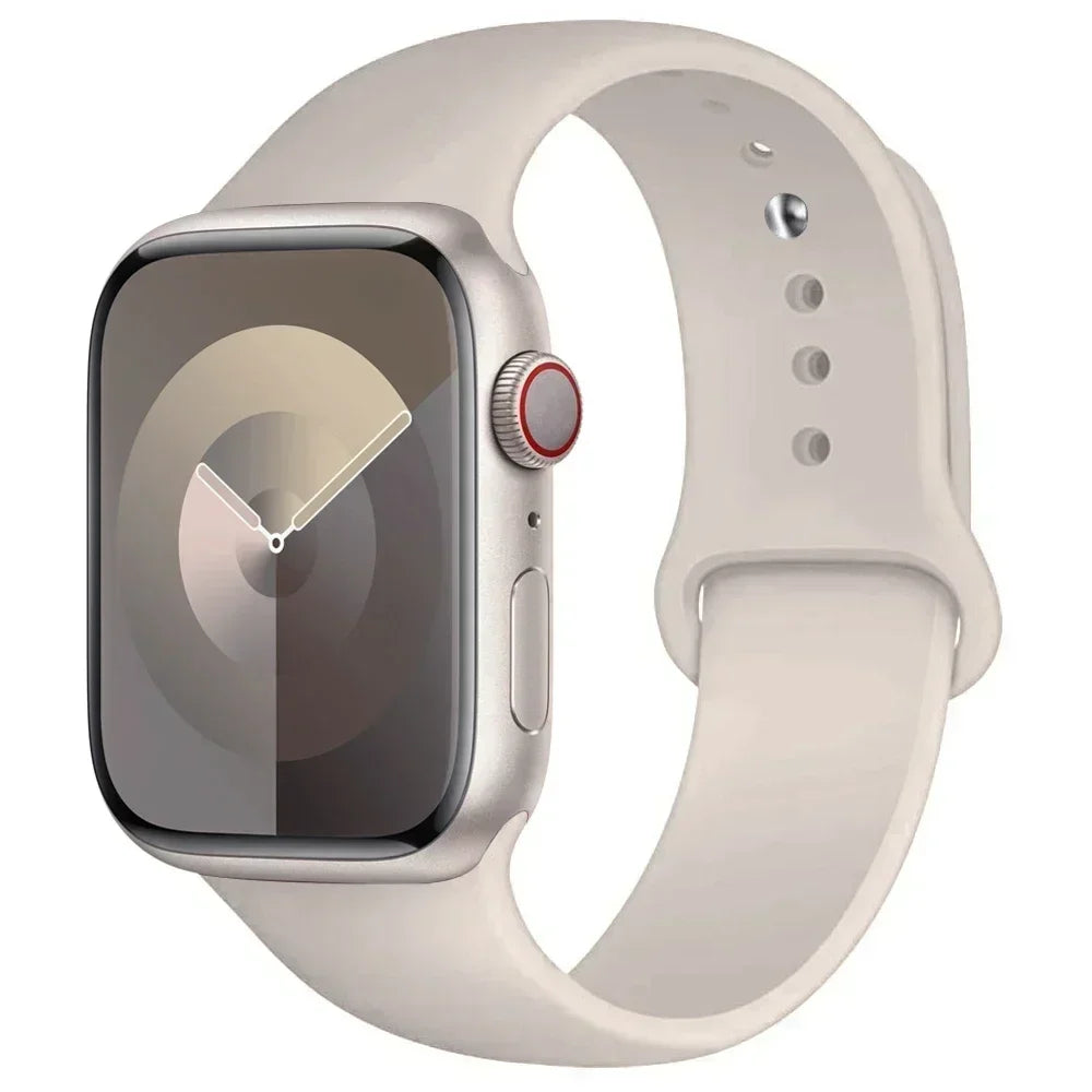 Silicone Band For Apple Watch strap 44mm 45mm 40mm 41mm 42-46mm sport bracelet iwatch series 8 7 6 5 4 9 10 11 SE-Ultra 2/3 49mm