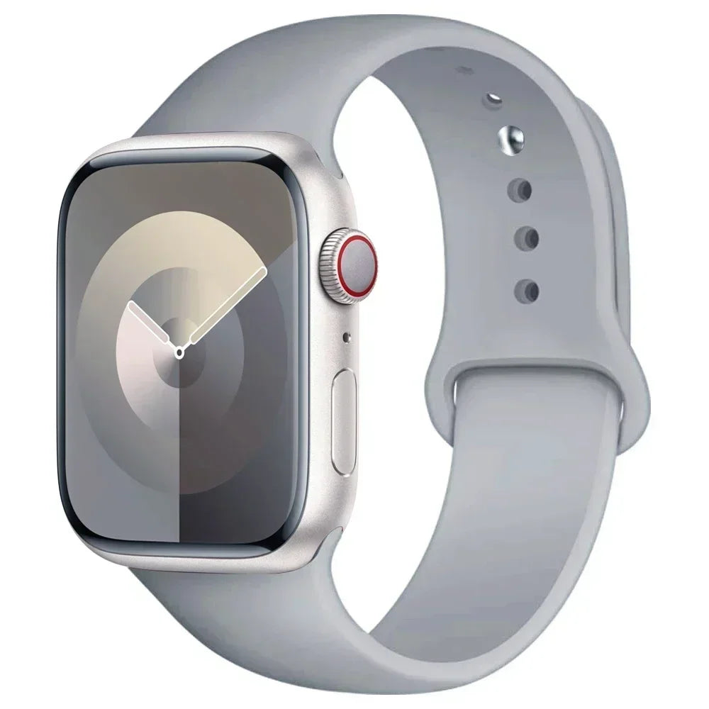 Silicone Band For Apple Watch strap 44mm 45mm 40mm 41mm 42-46mm sport bracelet iwatch series 8 7 6 5 4 9 10 11 SE-Ultra 2/3 49mm