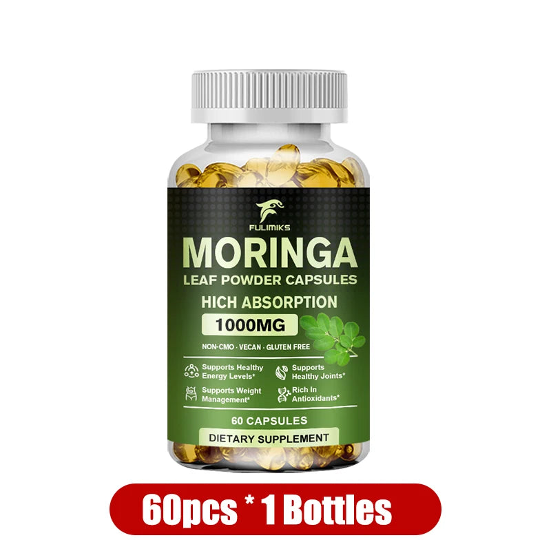 Buy 2 Get 2 Free! Pure Moringa Leaf Powder Supplement Energy, Metabolism and Immune Support,Weight Management, Non-GMO
