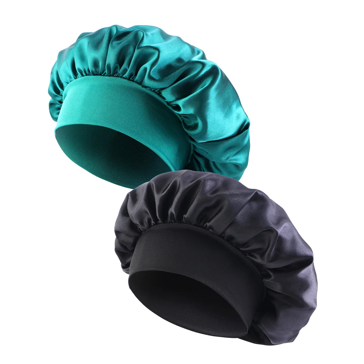 New Women's Satin Solid Wide-brimmed Sleeping Hat