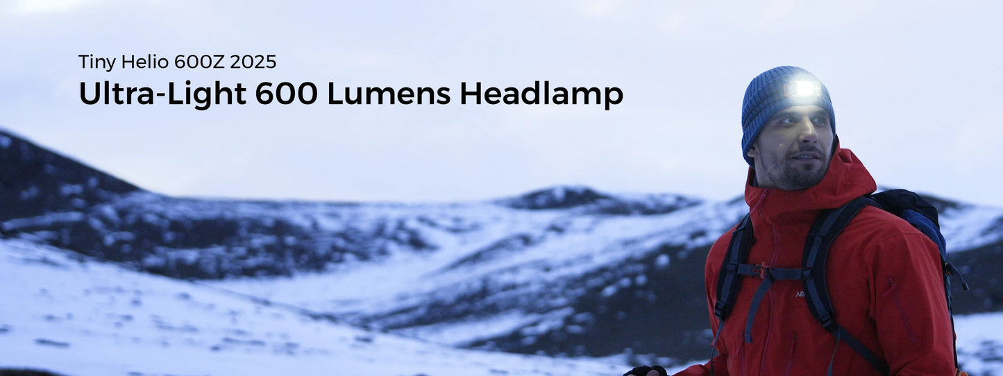 FLEXTAIL TINY HELIO 600Z - Headlamp, Headlight with Replaceable 700mAh Battery for Outdoor Camping Fishing Hiking Riding (2025)