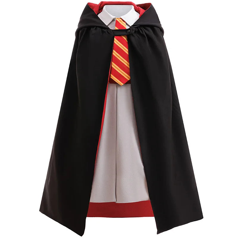 Children's Halloween Costumes Girls' magician cospaly costume Fashionable Hooded Cape Uniform Dress preppy style stage costumes