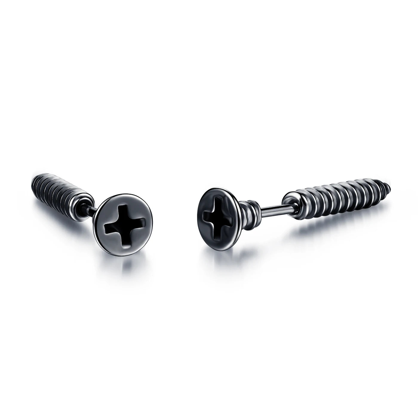 Small Black Punk Stud Earrings For Women Men Boy 2020 New Fashion Zircon Geometry Stainless Steel Jewelry Accessories Earrings