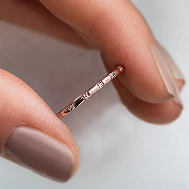 Huitan Delicate Girls Finger Rings with CZ Party Daily Wear Fashion Versatile Accessories for Women Minimalist Gift 2021 Jewelry