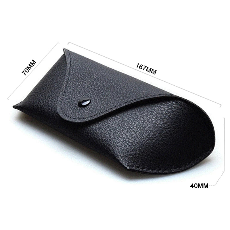 Luxury EVA Zipper Sunglasses Case High Quality Black PU Leather Protective Glasses Box