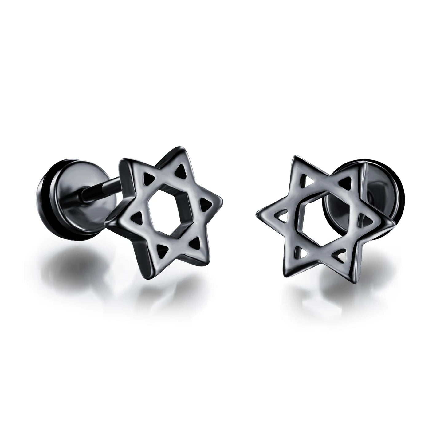 Small Black Punk Stud Earrings For Women Men Boy 2020 New Fashion Zircon Geometry Stainless Steel Jewelry Accessories Earrings