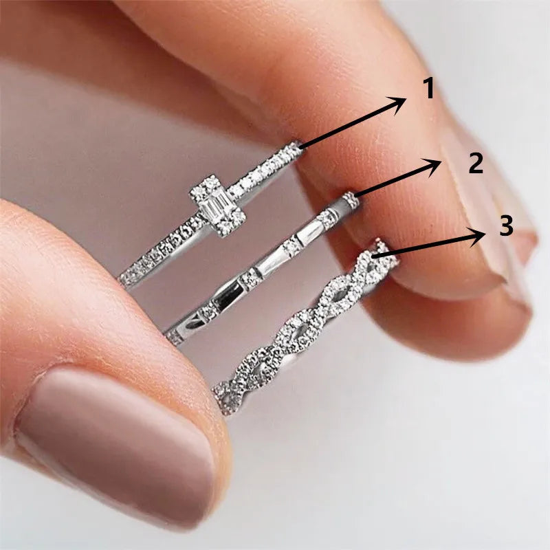 Huitan Delicate Girls Finger Rings with CZ Party Daily Wear Fashion Versatile Accessories for Women Minimalist Gift 2021 Jewelry