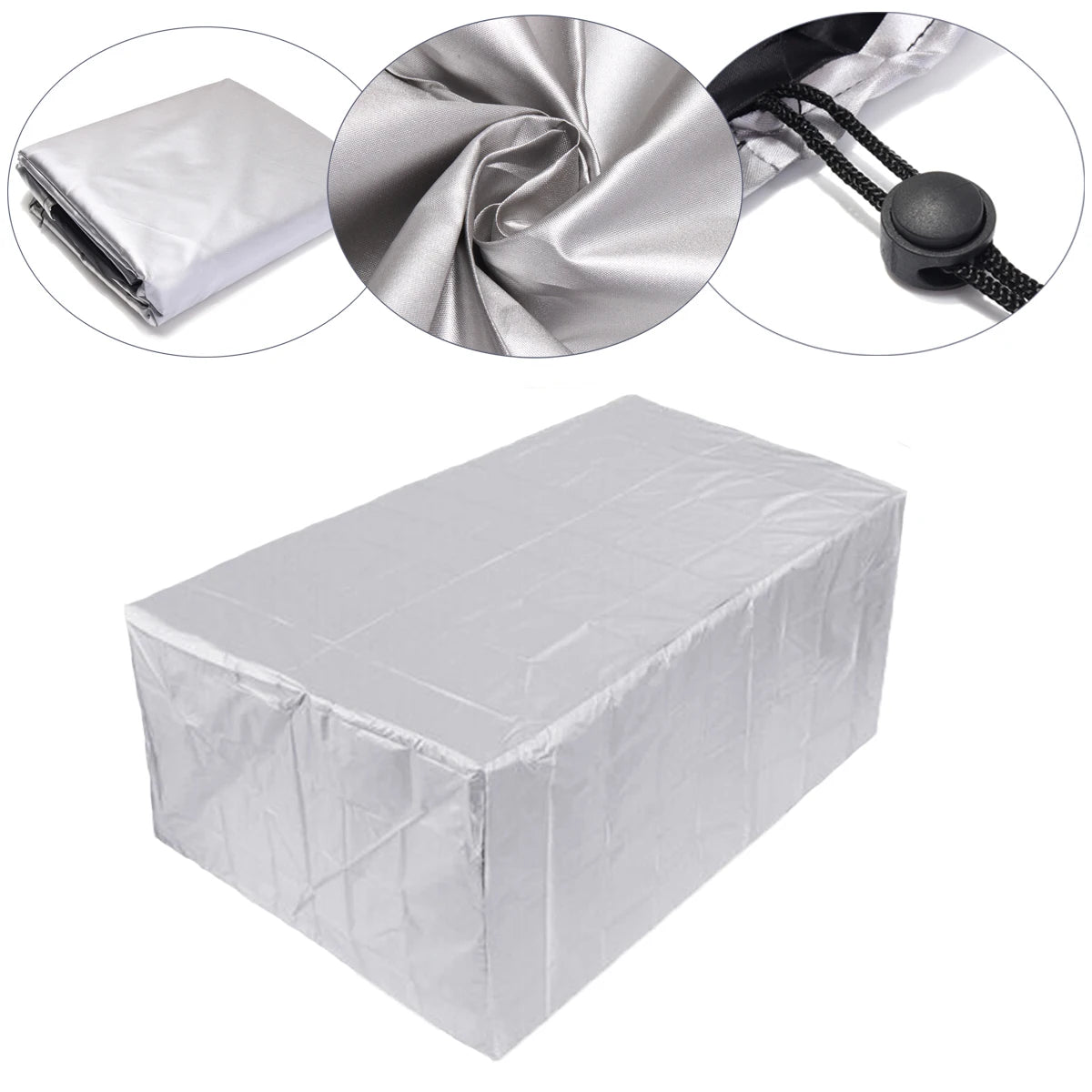 Outdoor Waterproof Garden Furniture Covers Patio Rain Snow Garden Cover for Table Sofa Chair Gray Big