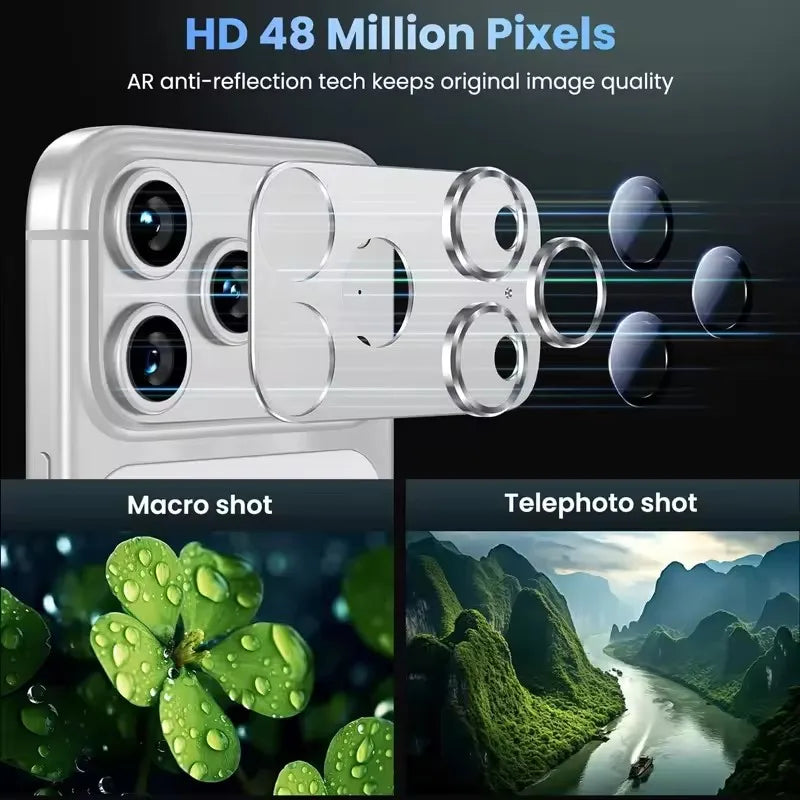 NEW 2PCS For iPhone 17 Pro Max Lens Protector Metal Aluminum Alloy Tempered Glass Camera Cover Shatterproof Hardness Protectors