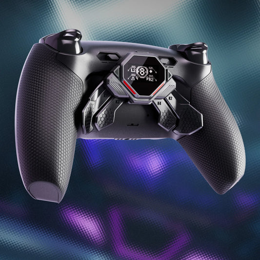 eXtremeRate SPARK Back Paddles Kit for ps5 Controller BDM-030 040 050 Models, Remappable 4 Back Buttons Set - Rubberized Black