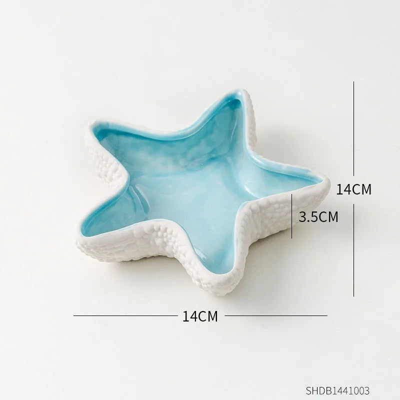 Ceramic Conch Storage Shell Ceramic Tray Craft Decoration Home Decoration Room Decoration Jewelry Key Organizer Gift