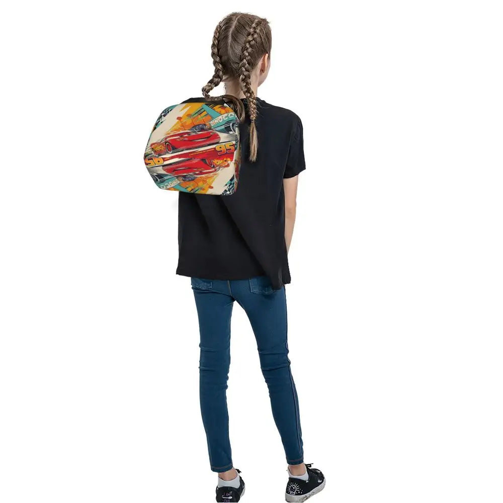 Custom Car 95 Lightning Mcqueen Insulated Lunch Bag for Women Resuable Racing Car Thermal Cooler Bento Box Office Picnic Travel