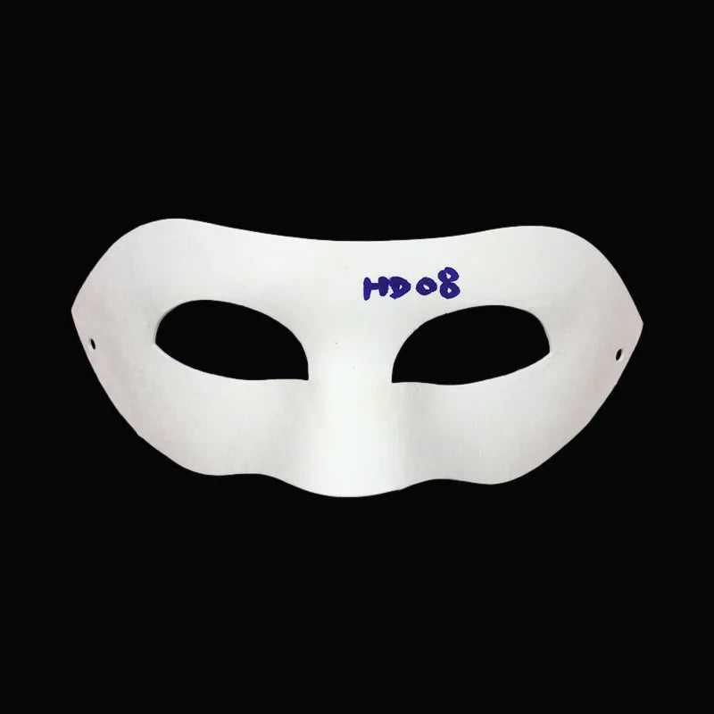 12/20/24 Pcs Halloween Mask DIY Paintable Blank Mask Paper Art Masks DIY Painting Masks For Masquerade Cosplay Party