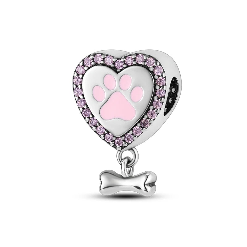 925 Sterling Silver Pink Series Charms Bow Tie Girl Cake Princess Beads Pendant Fit Original Bracelet DIY Jewelry Gift For Woman
