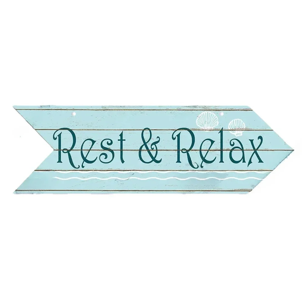 Beach Arrow Wooden Sign Beach Seaside Road Guide Wall Decoration Indicator Hanging Beach House  Wall Plaque Decor