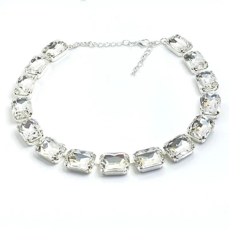 Luxury Shiny Crystal Claw Chain Necklace Multi-Color Optional Bohemian Exaggerated Clavicle Chain Big Bib Necklace Wholesale